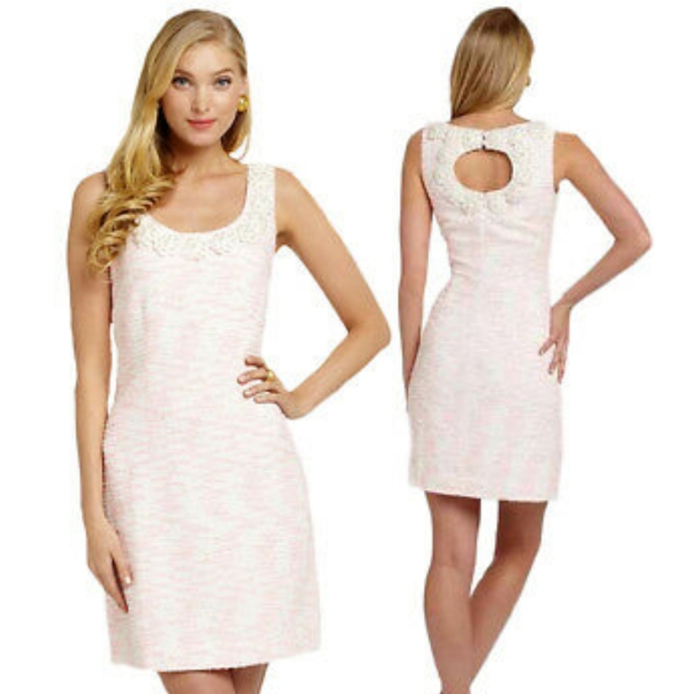 Lilly Pulitzer | Tweed Pearl Neck Dress | Size 10